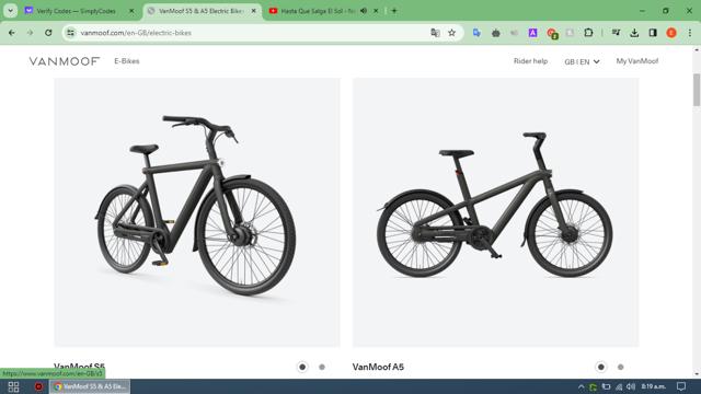VanMoof checkout page showing VanMoof discount code box | Screenshot taken by SimplyCodes community member on Mar 15, 2024