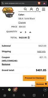 WELCOME24E coupon verification screenshot