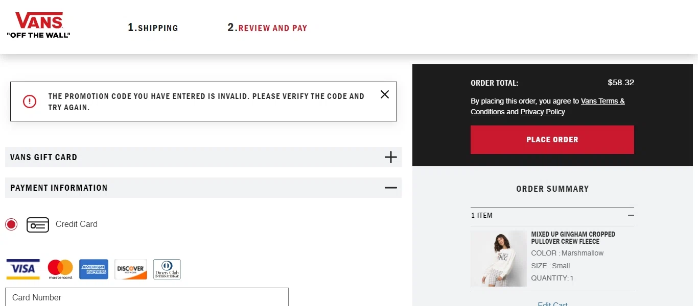 vans off the wall discount code