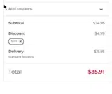 Vape Central Group coupon verification screenshot