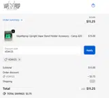 Vape N Prop coupon verification screenshot
