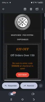 Vape Society Supply coupon verification screenshot