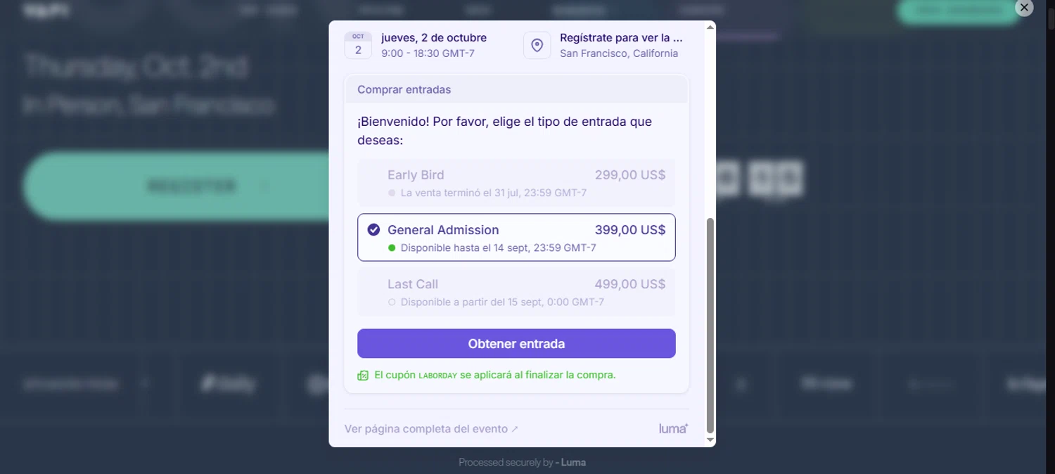 Vapi promo code screenshot showing code LABORDAY applied at Vapi checkout page. Uploaded by SimplyCodes community member shark12 on Sep 1, 2025