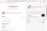 Vaping.com coupon verification screenshot