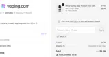 Vaping.com coupon verification screenshot