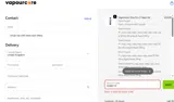 Vapourcore coupon verification screenshot