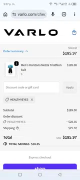 Healthyeyes coupon verification screenshot