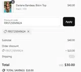 FIRST25EM9624 coupon verification screenshot