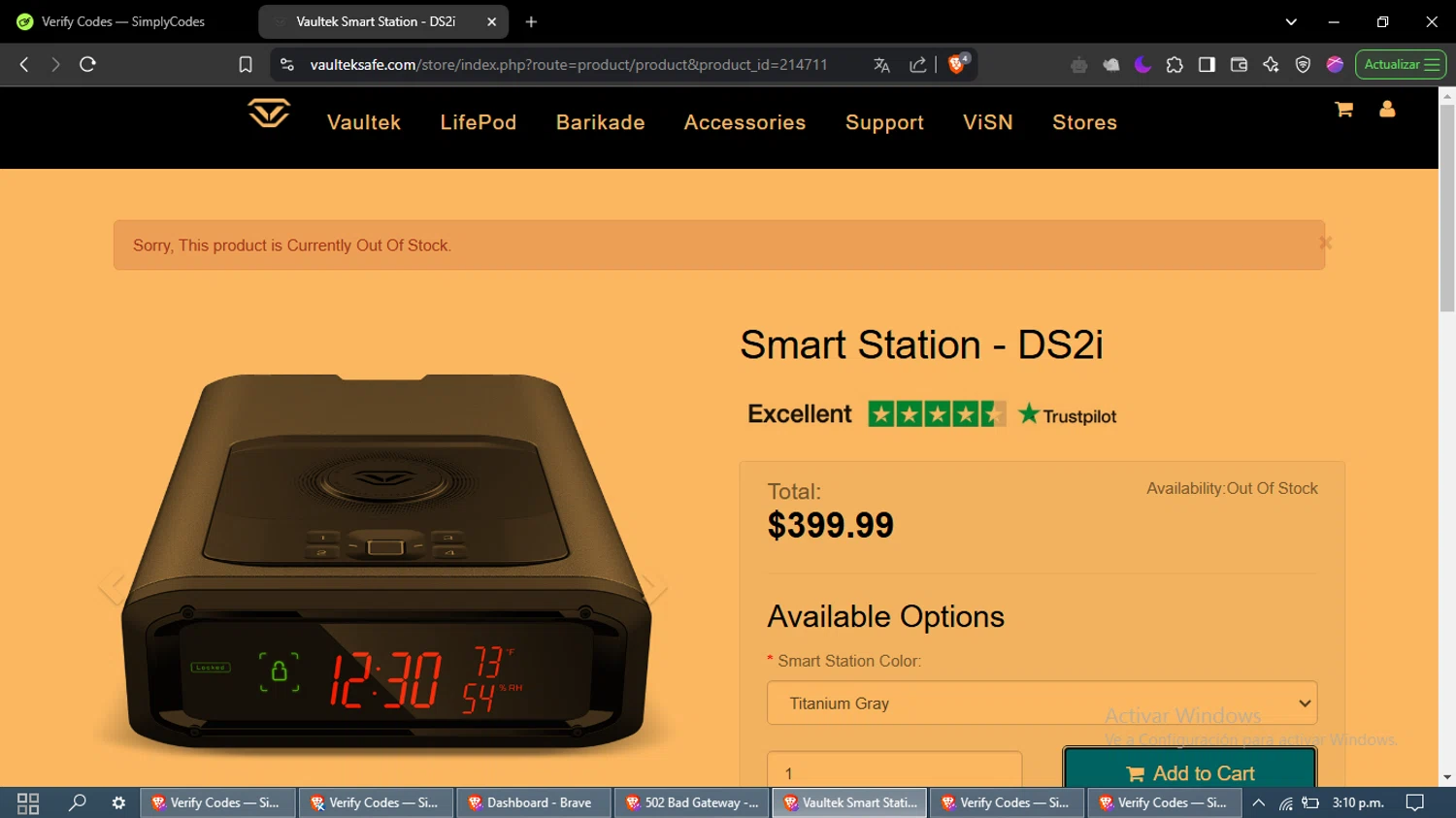 Vaultek Safe coupon code screenshot showing code Rdudzinski applied at Vaultek Safe checkout page. Uploaded by SimplyCodes community member MoneyFox4293 on Mar 13, 2025