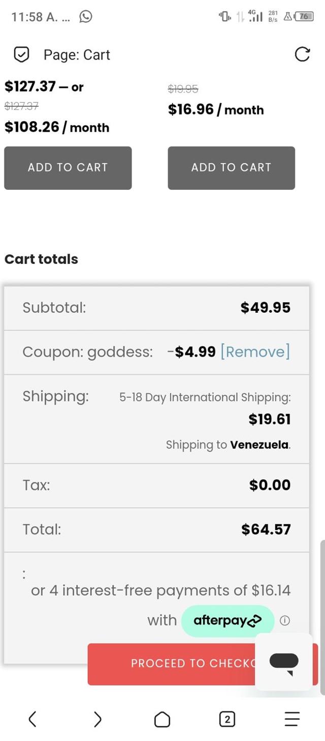 VB Health checkout page showing VB Health coupon code box | Screenshot taken by SimplyCodes community member on Jul 1, 2024