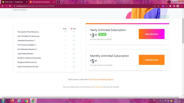Vecteezy checkout page showing Vecteezy promo code box | Screenshot taken by SimplyCodes community member on Jan 6, 2025