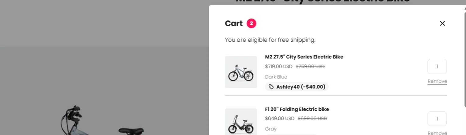 Veefa promo code screenshot showing code Ashley40 applied at Veefa checkout page. Uploaded by SimplyCodes community member 111111 on Oct 31, 2025