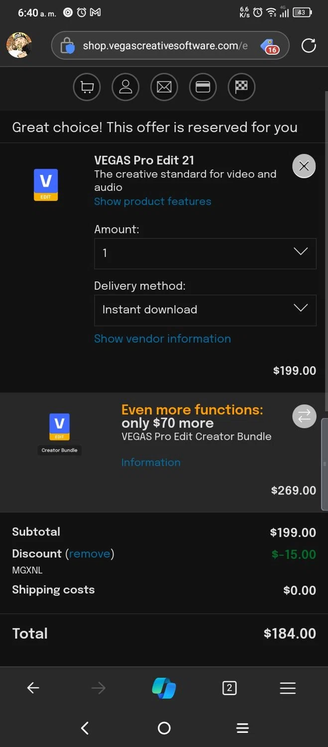 how to use VEGAS Pro coupons