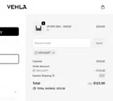 VEHLAGIFT coupon verification screenshot