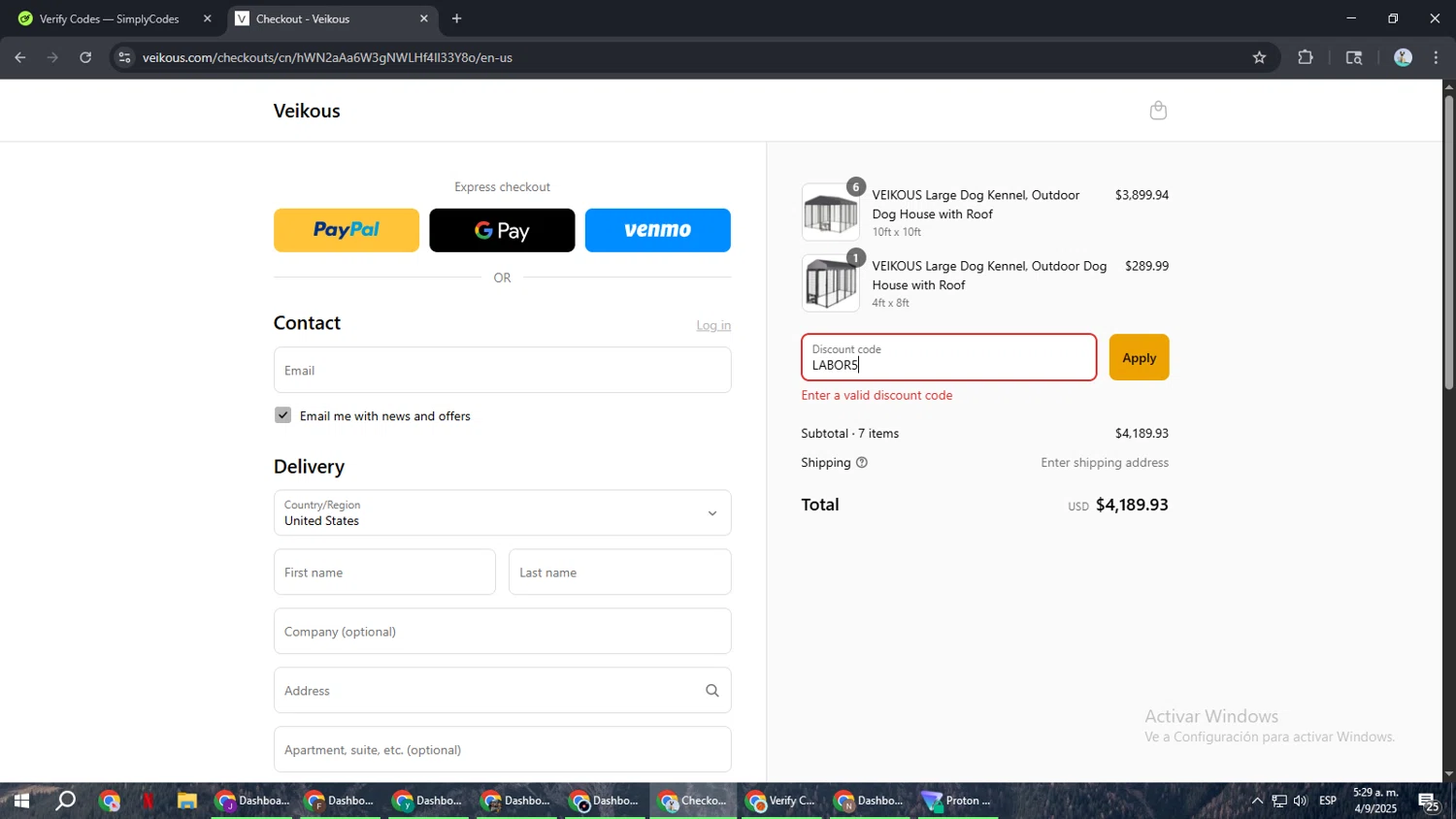veikous discount code screenshot showing code LABOR5 applied at veikous checkout page. Uploaded by SimplyCodes community member ShrewdSeeker6165 on Sep 4, 2025