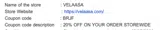BRJF coupon verification screenshot