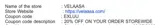 SALESS coupon verification screenshot