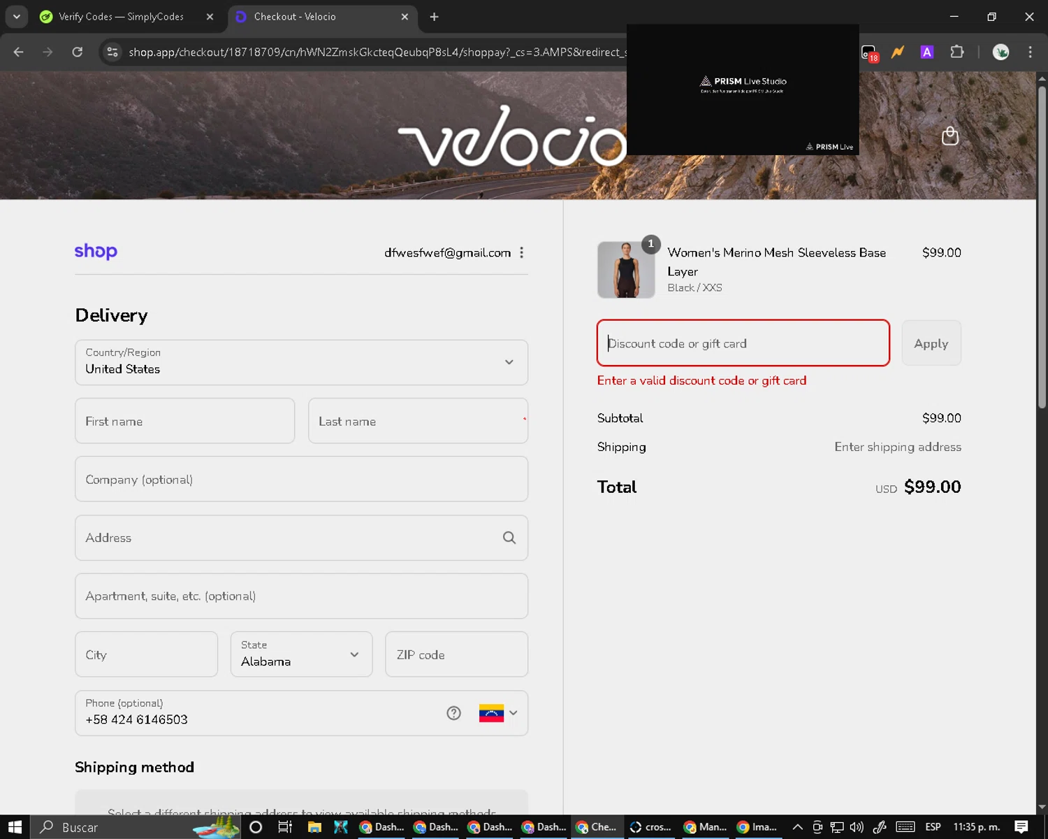 Velocio Apparel promo code screenshot showing code EXTRA15 applied at Velocio Apparel checkout page. Uploaded by SimplyCodes community member RebateCaptain6440 on Sep 4, 2025