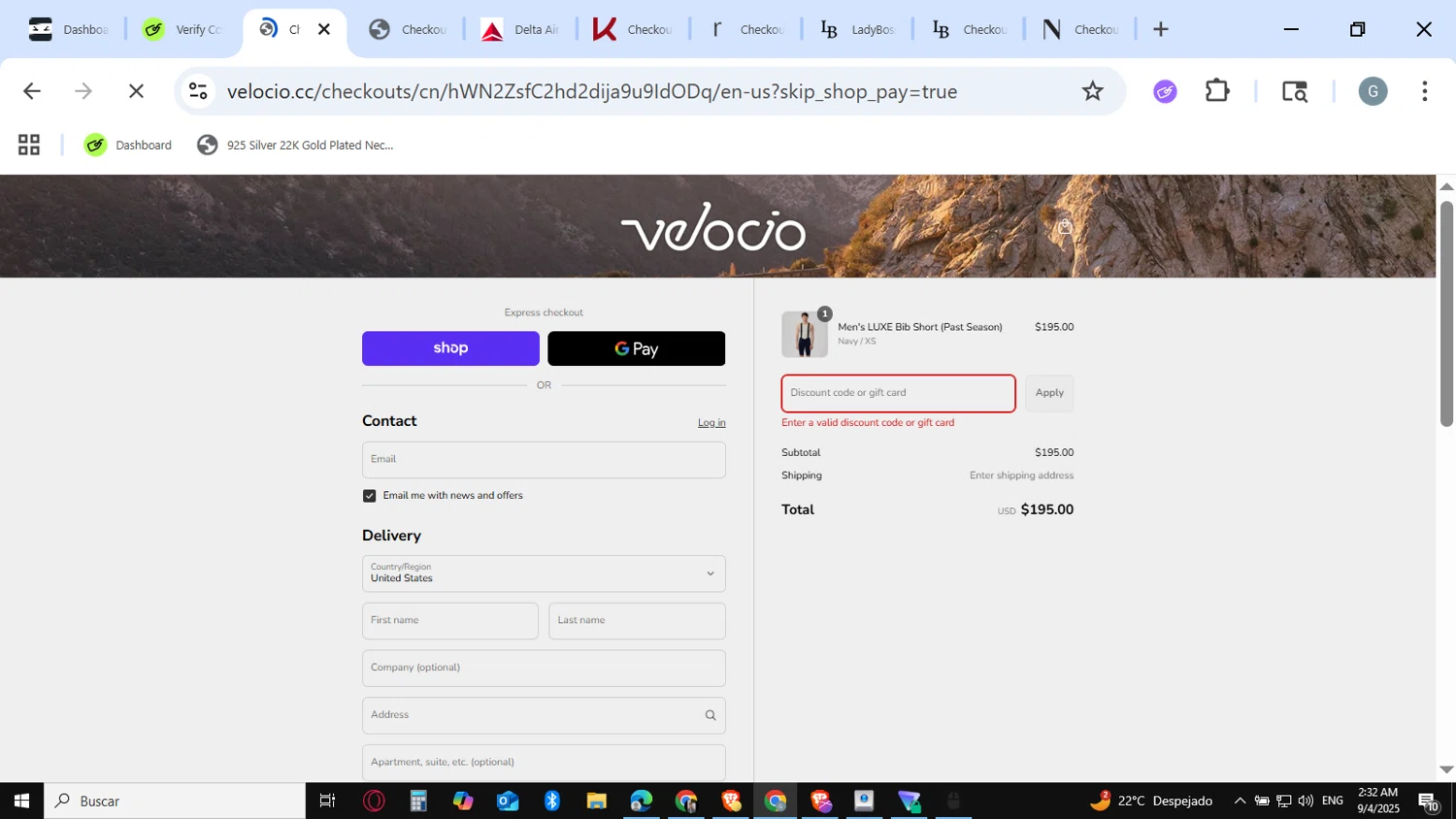 Velocio Apparel promo code screenshot showing code EXTRA15 applied at Velocio Apparel checkout page. Uploaded by SimplyCodes community member guest_623525963 on Sep 4, 2025