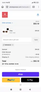 brandi22 coupon verification screenshot