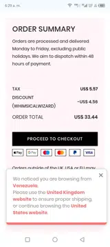 WHIMSICALWIZARD coupon verification screenshot