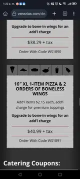 WS1890 coupon verification screenshot
