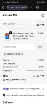 JESSIESHACKK coupon verification screenshot