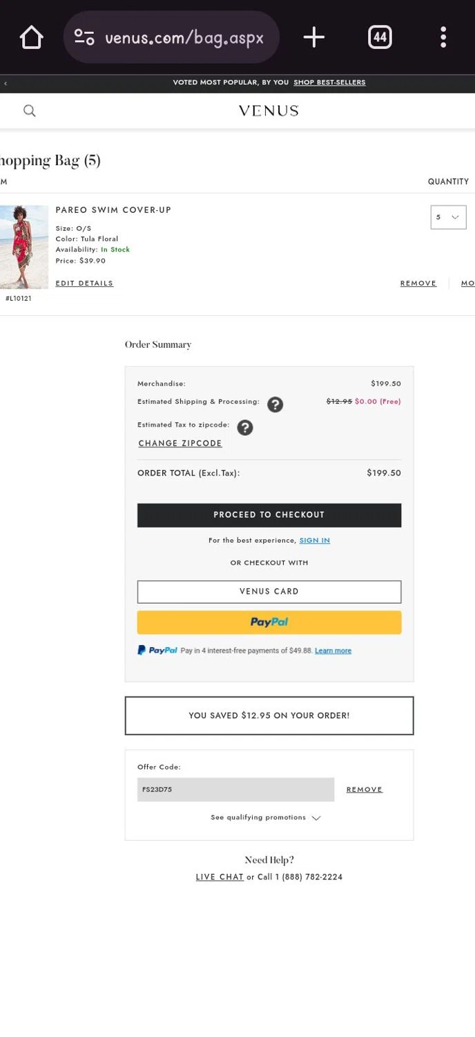 Venus Promo Codes 40 Off July 2024