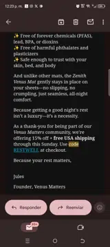 Restwell coupon verification screenshot