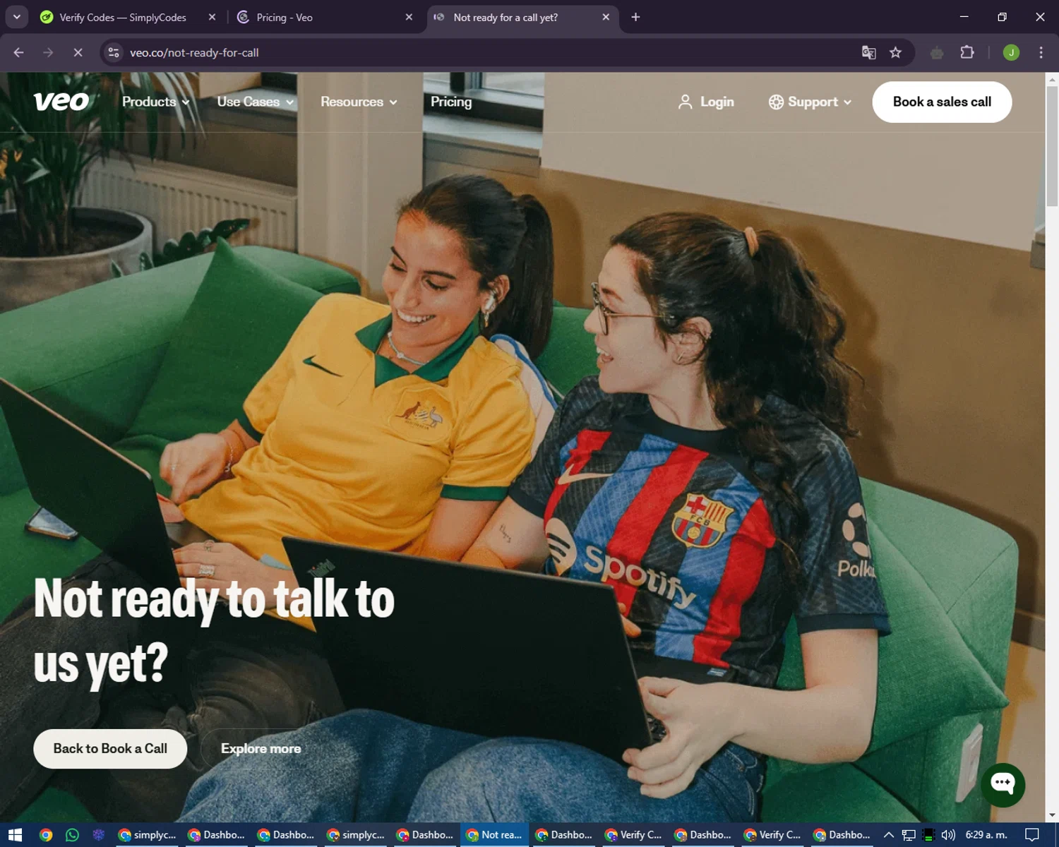 Veo Camera discount code screenshot showing code Dorset100 applied at Veo Camera checkout page. Uploaded by SimplyCodes community member LilBaby on Jan 20, 2025