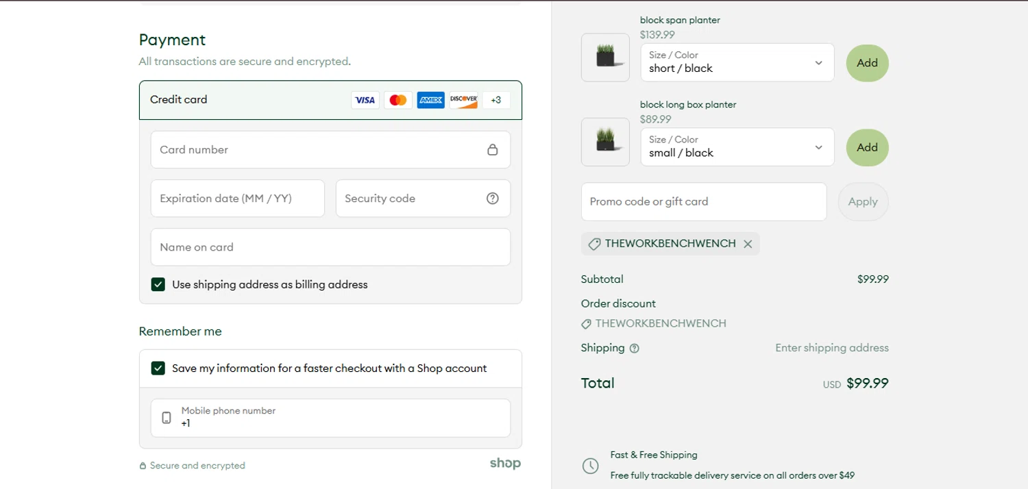Veradek Outdoor promo code screenshot showing code THEWORKBENCHWENCH applied at Veradek Outdoor checkout page. Uploaded by SimplyCodes community member juanisaac on Sep 8, 2025