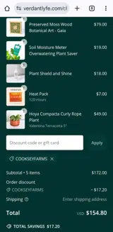 COOKSEYFARMS coupon verification screenshot