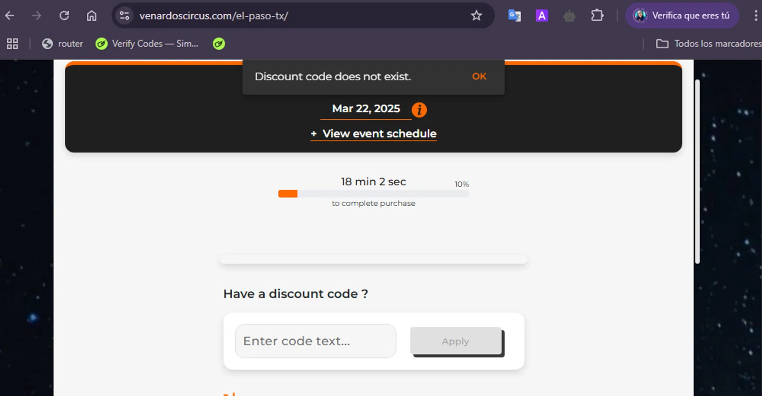 Vernardos Circus promo code screenshot showing code 25OFF applied at Vernardos Circus checkout page. Uploaded by SimplyCodes community member JannyiseaN on Mar 22, 2025