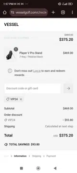 Vip24 coupon verification screenshot