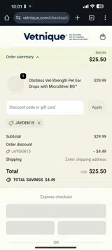 Jayden15 coupon verification screenshot