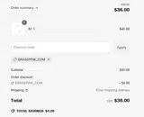 GRASSPINK_COM coupon verification screenshot