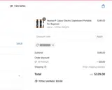 VEYMAX20 coupon verification screenshot