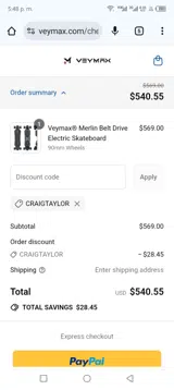 CRAIGTAYLOR coupon verification screenshot