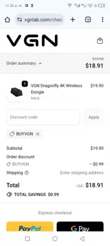 BUYVGN coupon verification screenshot