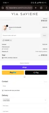 VIASA60 coupon verification screenshot