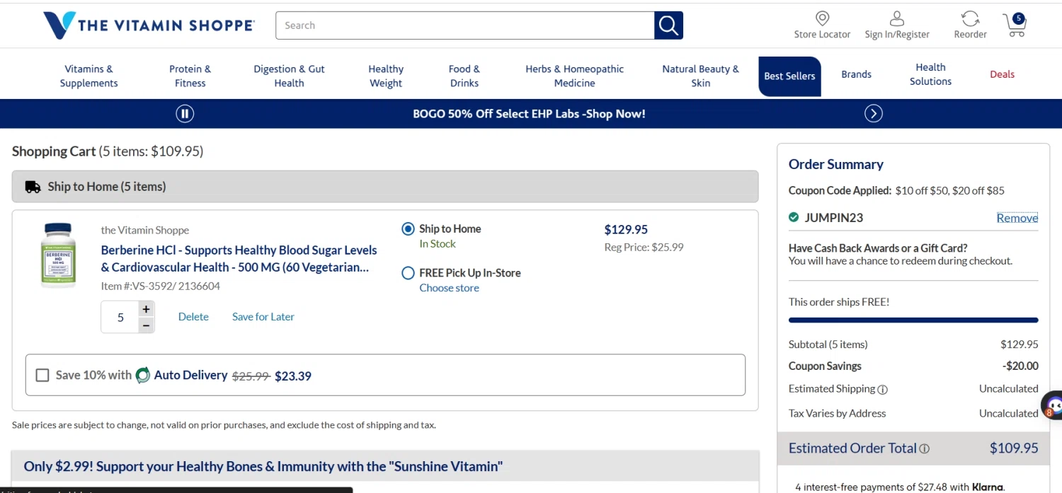 15 off Vitamin Shoppe Promo Codes September 2023 SimplyCodes