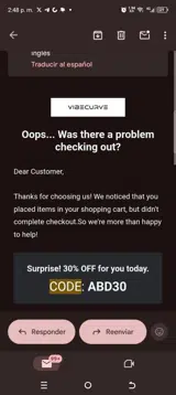 ABD30 coupon verification screenshot