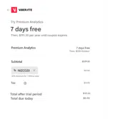 NIZCO20 coupon verification screenshot