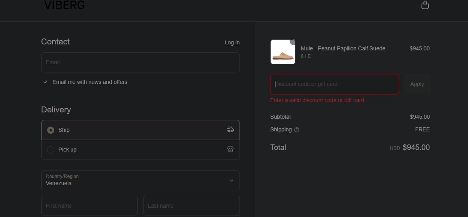 Viberg discount code screenshot showing code FATHERSDAY applied at Viberg checkout page. Uploaded by SimplyCodes community member FIREINTHEHOLE on Aug 12, 2025