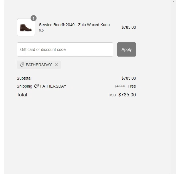 Viberg checkout page showing Viberg discount code box | Screenshot taken by SimplyCodes community member on Jun 14, 2023