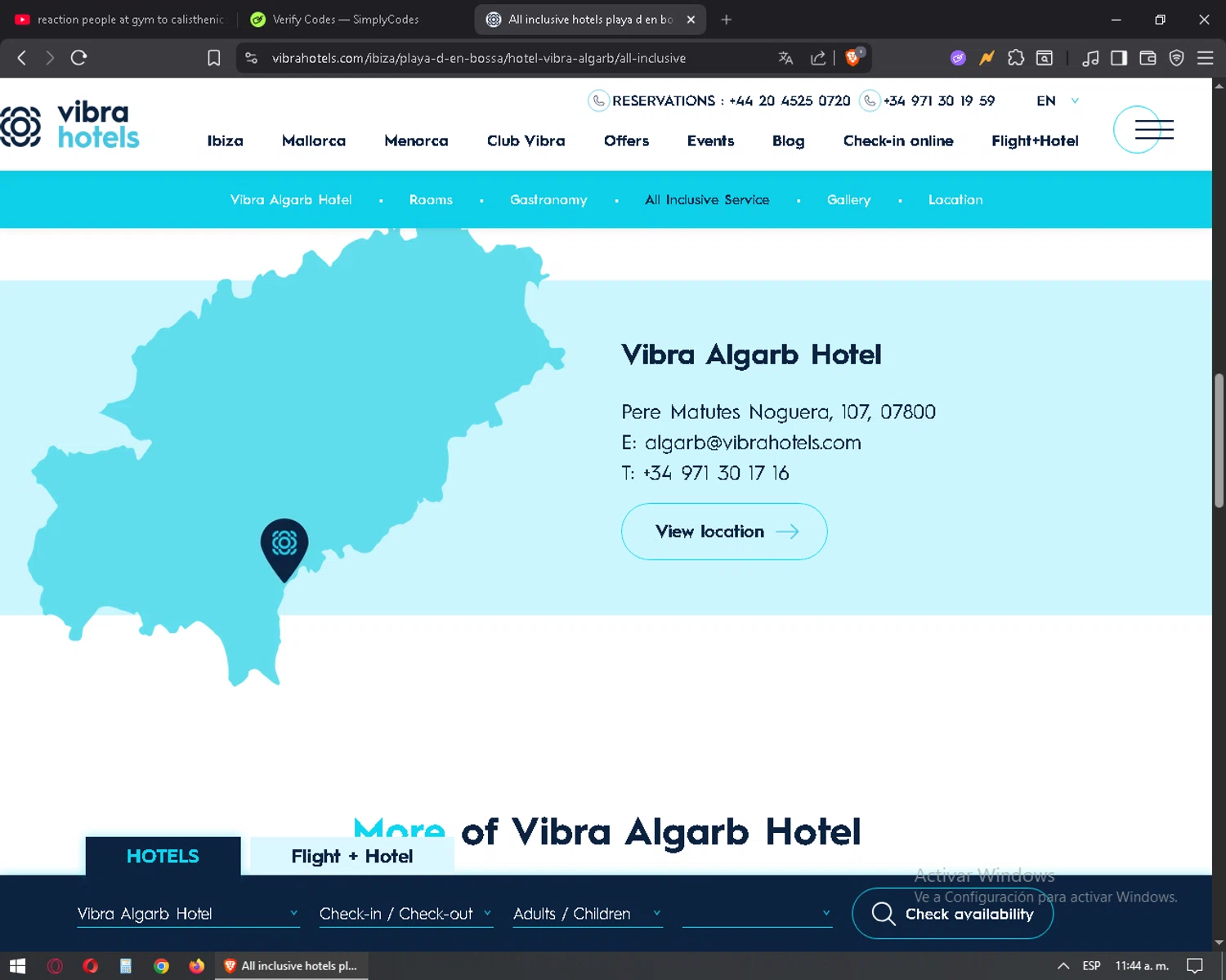 Vibra Hotels promo code screenshot showing code PERFECTGIFT25 applied at Vibra Hotels checkout page. Uploaded by SimplyCodes community member mixelis on Dec 19, 2025