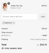 KATYA15 coupon verification screenshot