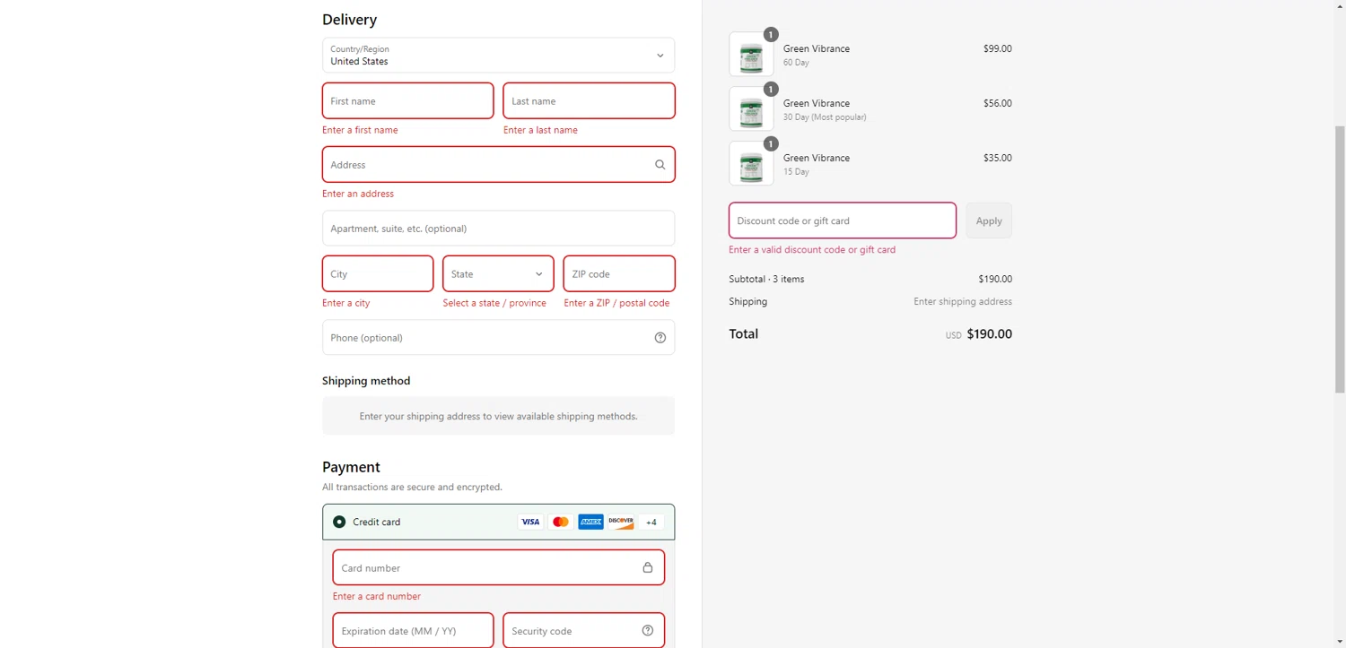 Vibrant Health discount code screenshot showing code ADRIANNELENTINE applied at Vibrant Health checkout page. Uploaded by SimplyCodes community member ScanRanger3503 on Sep 8, 2025