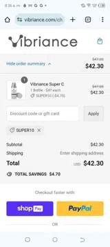 SUPER10 coupon verification screenshot