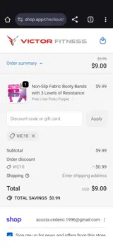 VIC10 coupon verification screenshot